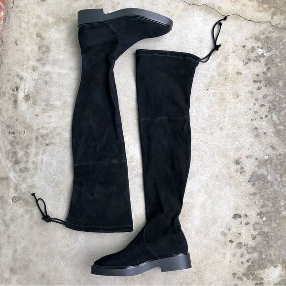 Stuart Weitzman Mara OTK Over the Knee Suede Boots Platform Thigh High Boots 7.5 - Picture 6 of 12